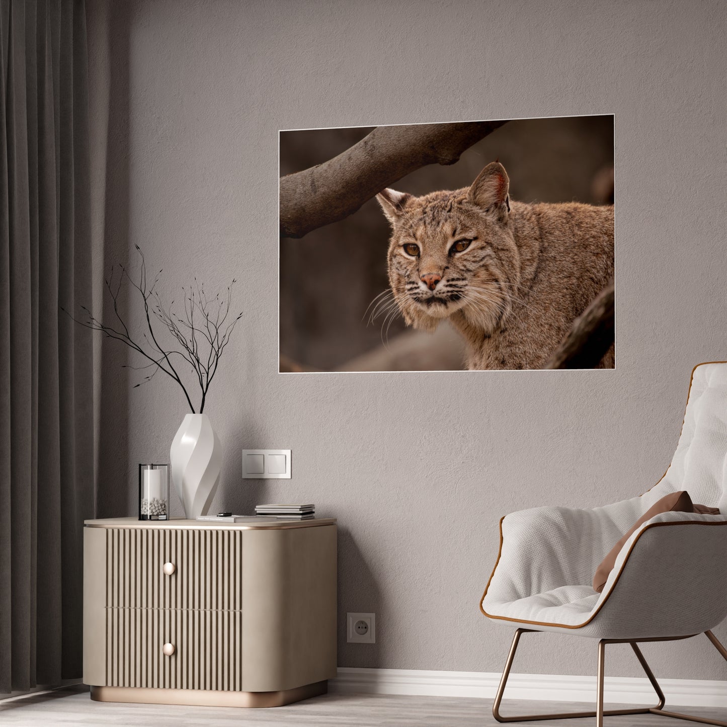Wildlife Gloss Poster - Majestic Bobcat Wall Art