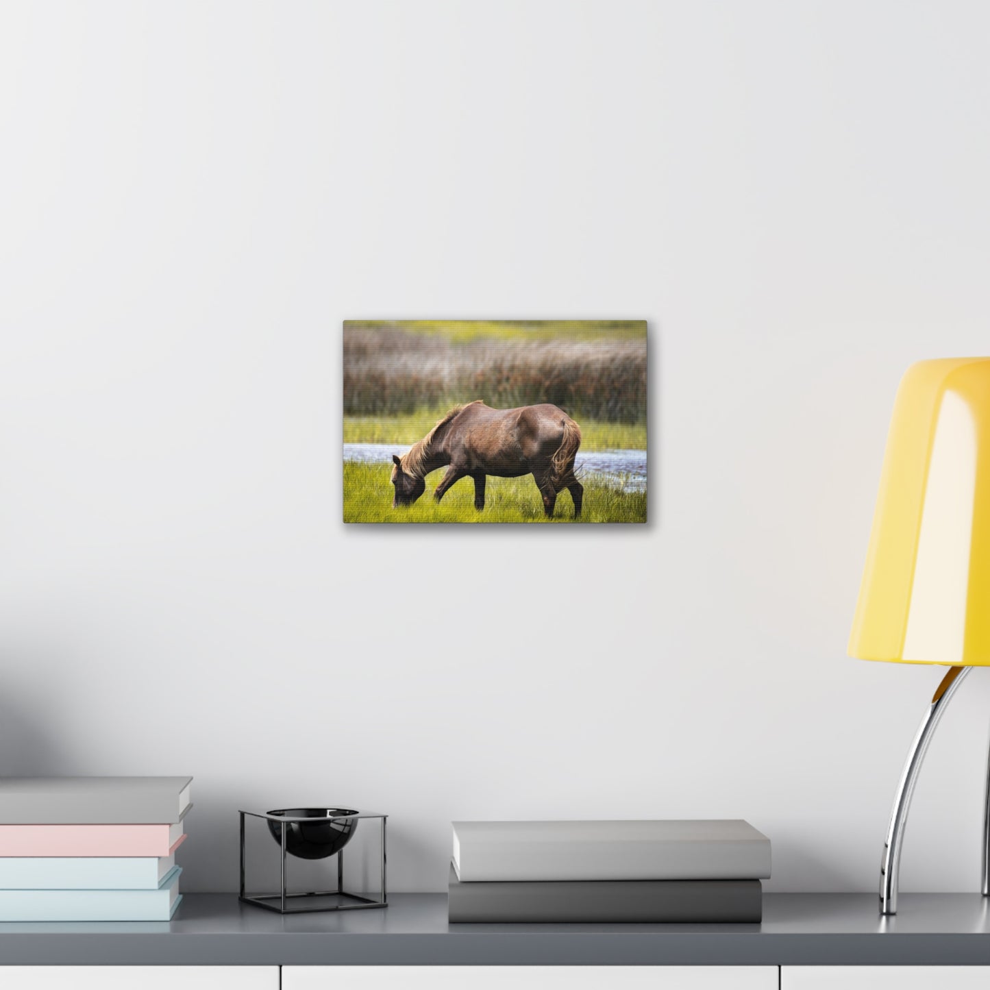 Serene Horse Canvas Art Print - 0.75" Stretched Wall Decor for Nature Lovers