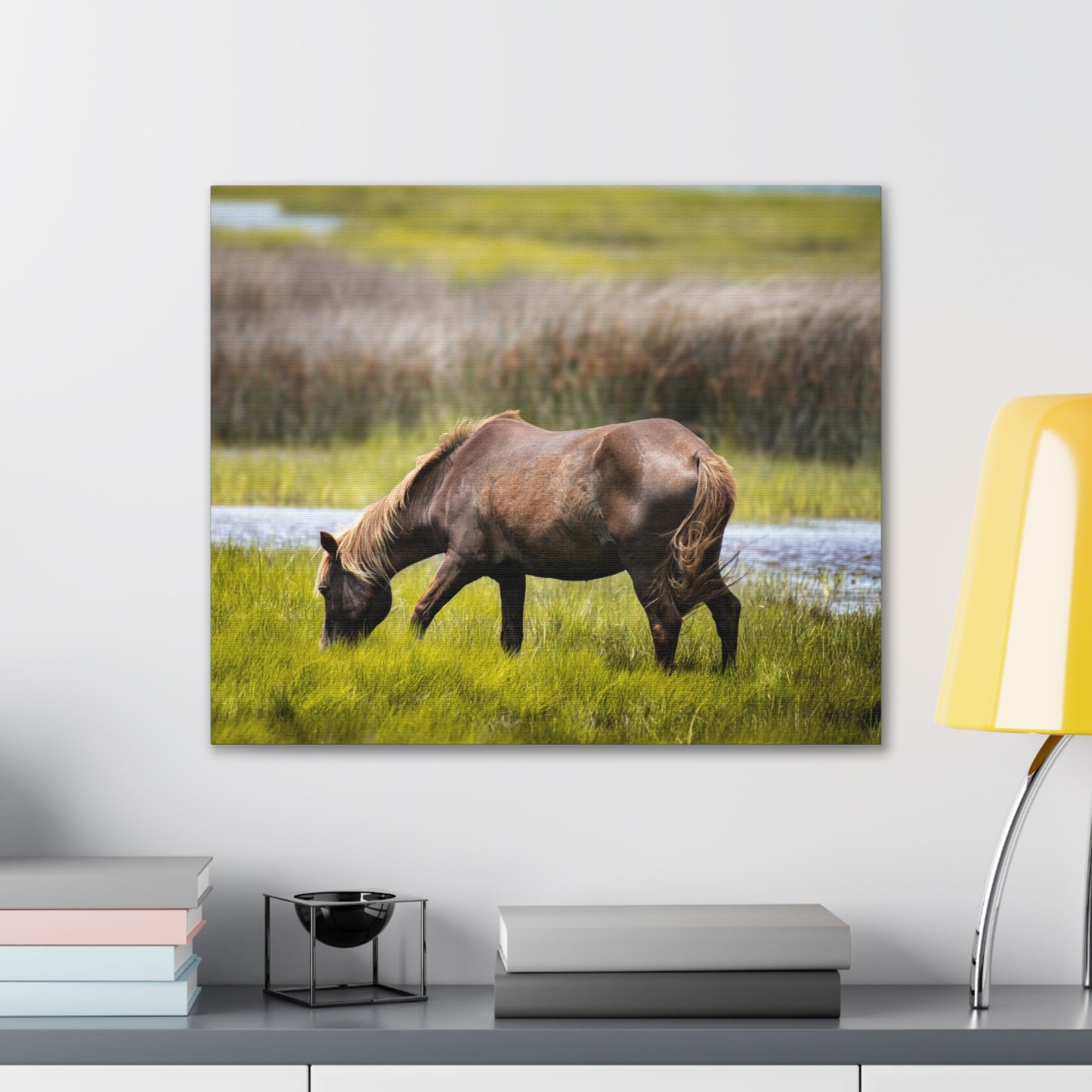 Serene Horse Canvas Art Print - 0.75" Stretched Wall Decor for Nature Lovers