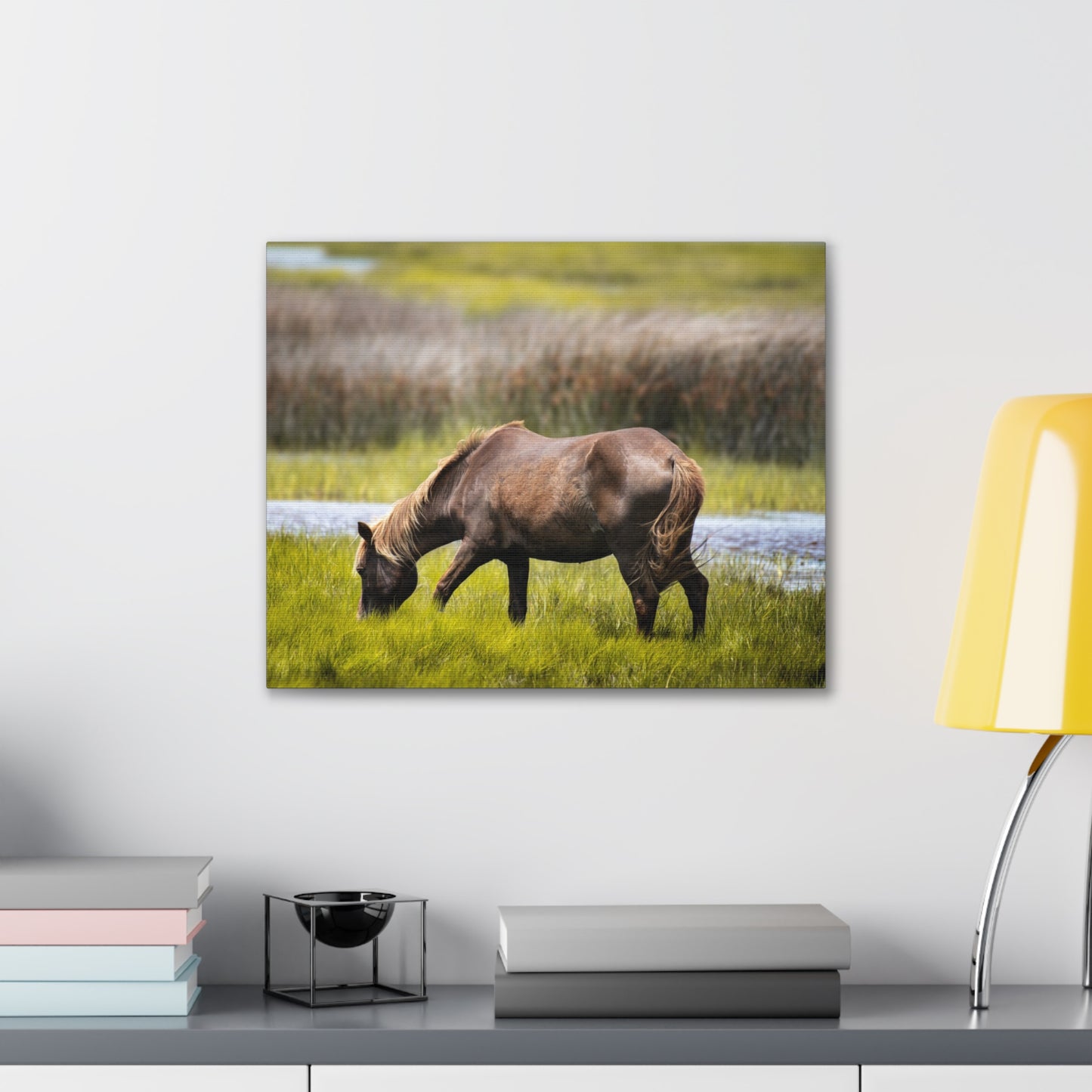 Serene Horse Canvas Art Print - 0.75" Stretched Wall Decor for Nature Lovers