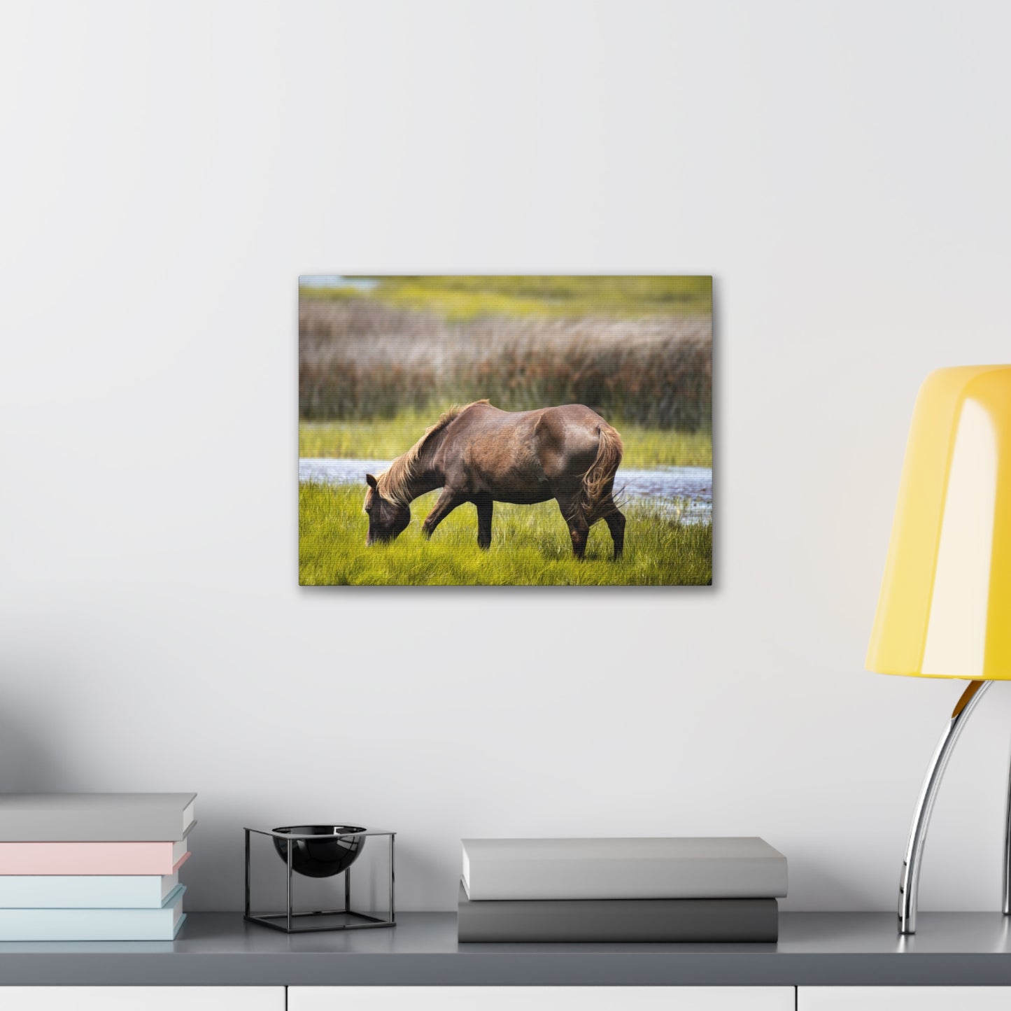 Serene Horse Canvas Art Print - 0.75" Stretched Wall Decor for Nature Lovers