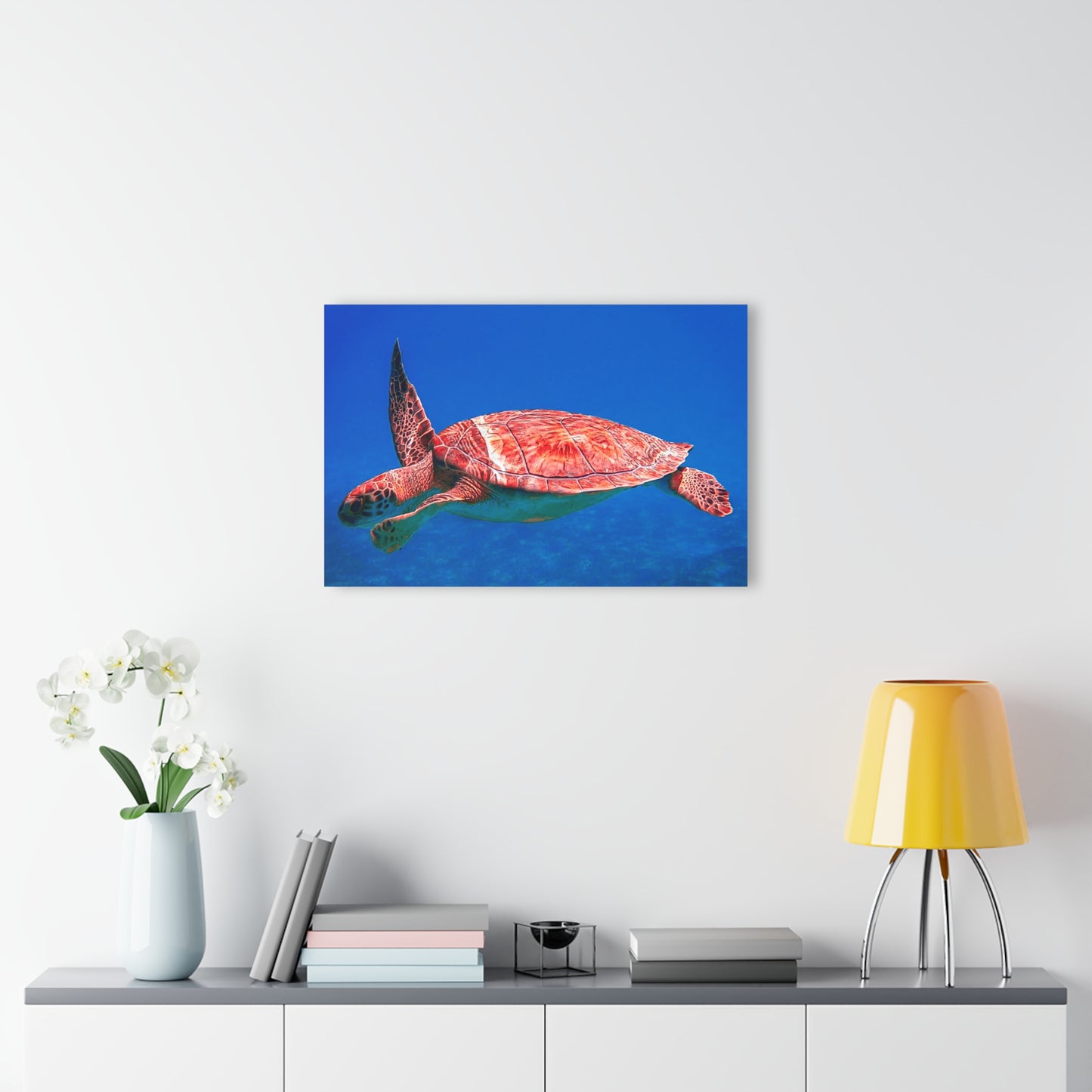 Acrylic Print Sea Turtle French Cleat Hanging Wall Decor