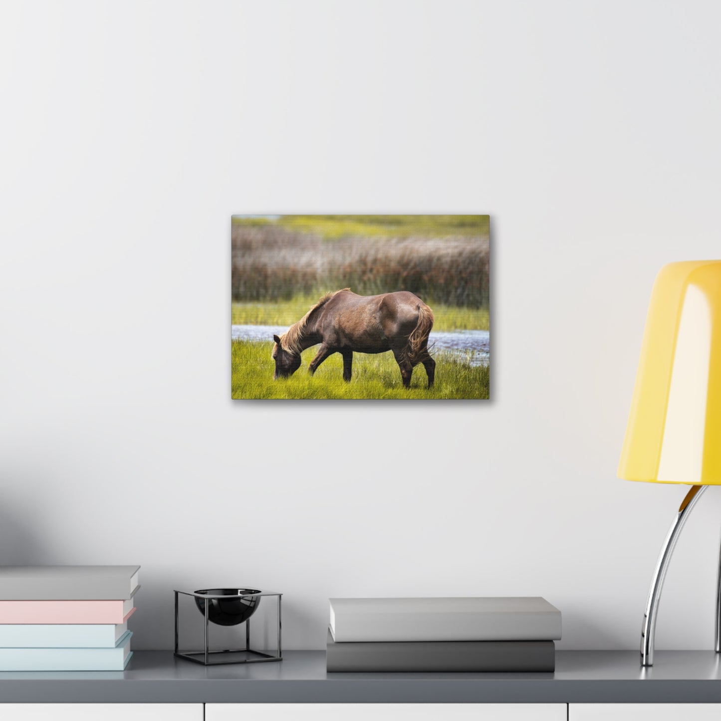 Serene Horse Canvas Art Print - 0.75" Stretched Wall Decor for Nature Lovers