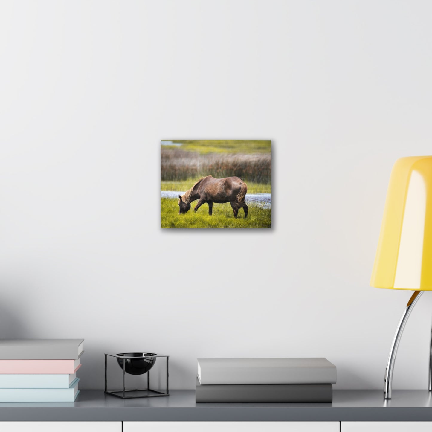 Serene Horse Canvas Art Print - 0.75" Stretched Wall Decor for Nature Lovers