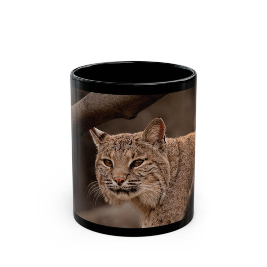 Majestic Lynx Black Mug – Perfect Gift for Animal Lovers