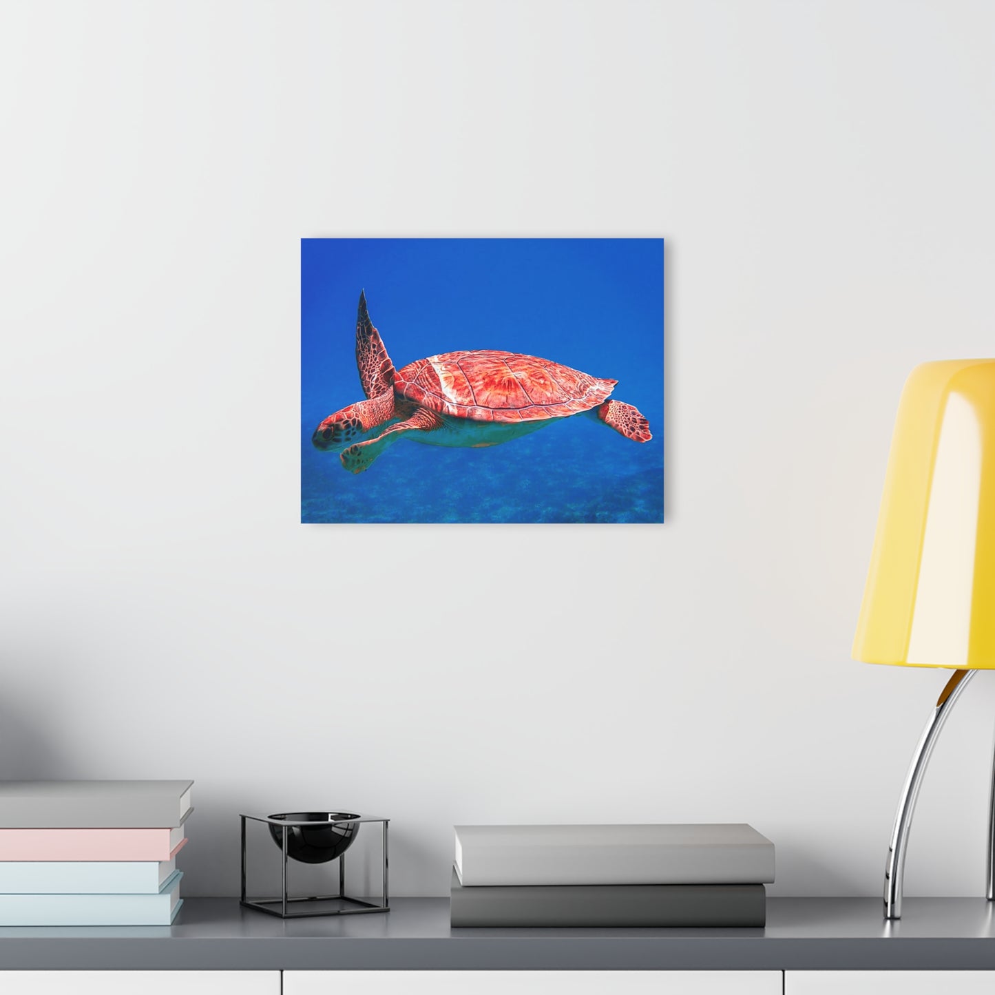 Acrylic Print Sea Turtle French Cleat Hanging Wall Decor