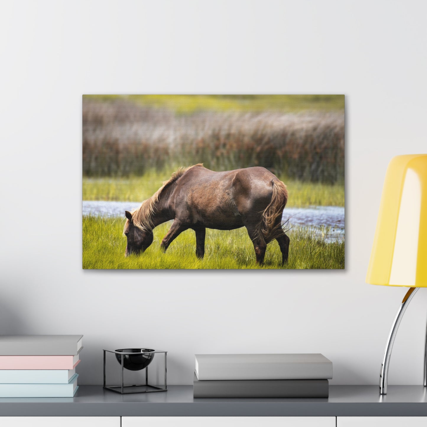 Serene Horse Canvas Art Print - 0.75" Stretched Wall Decor for Nature Lovers