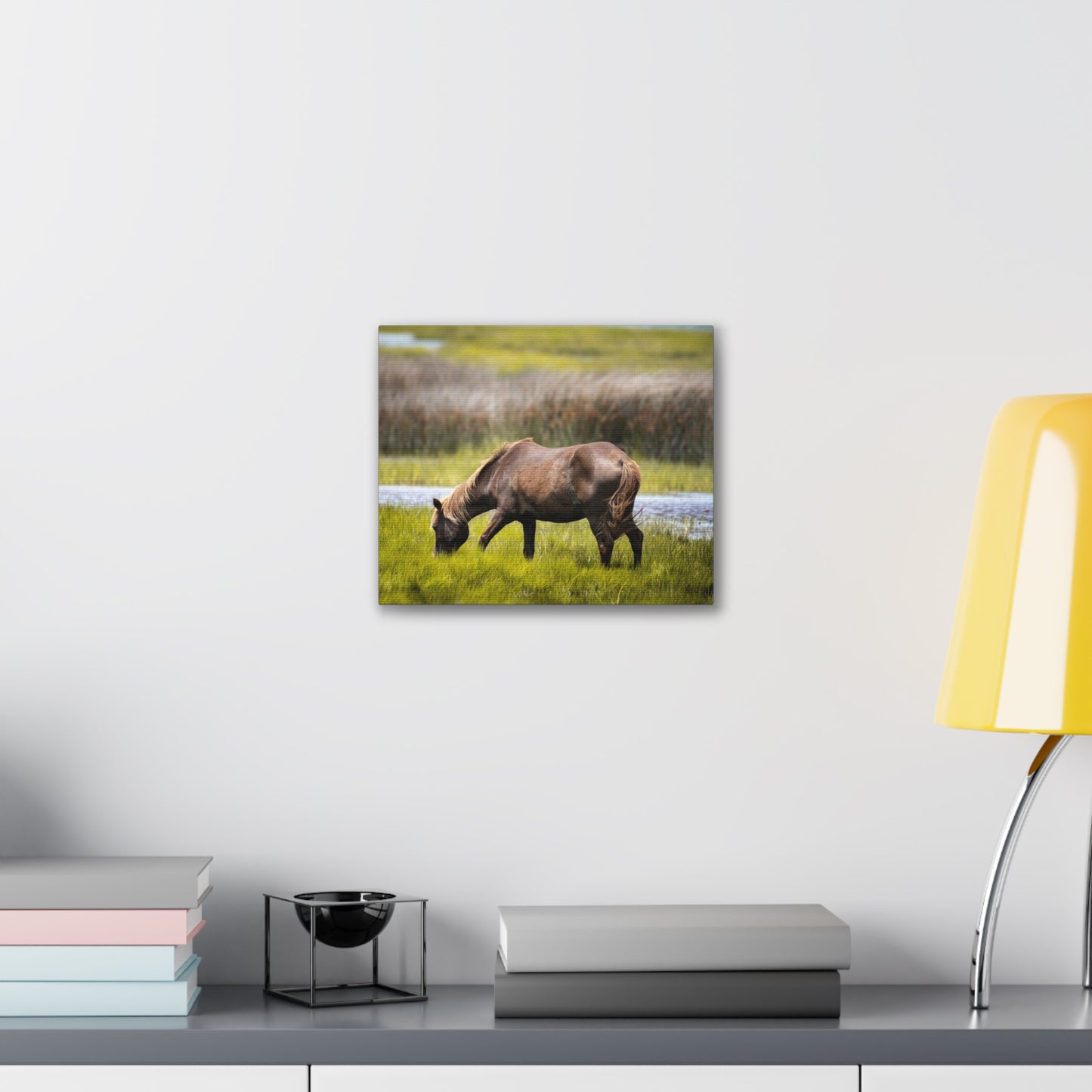 Serene Horse Canvas Art Print - 0.75" Stretched Wall Decor for Nature Lovers